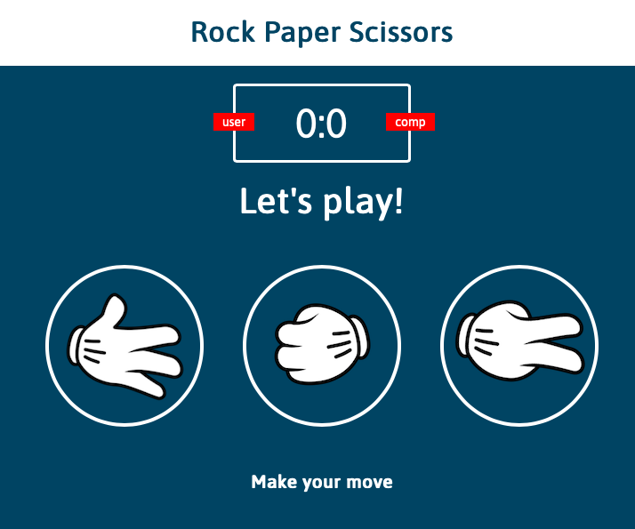 Rock Paper and Scissors image in JavaScript 